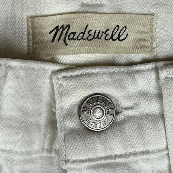 Madewell The Petite Perfect Vintage Jean in Tile White: Raw-Hem Edition Size 24P - Picture 5 of 16